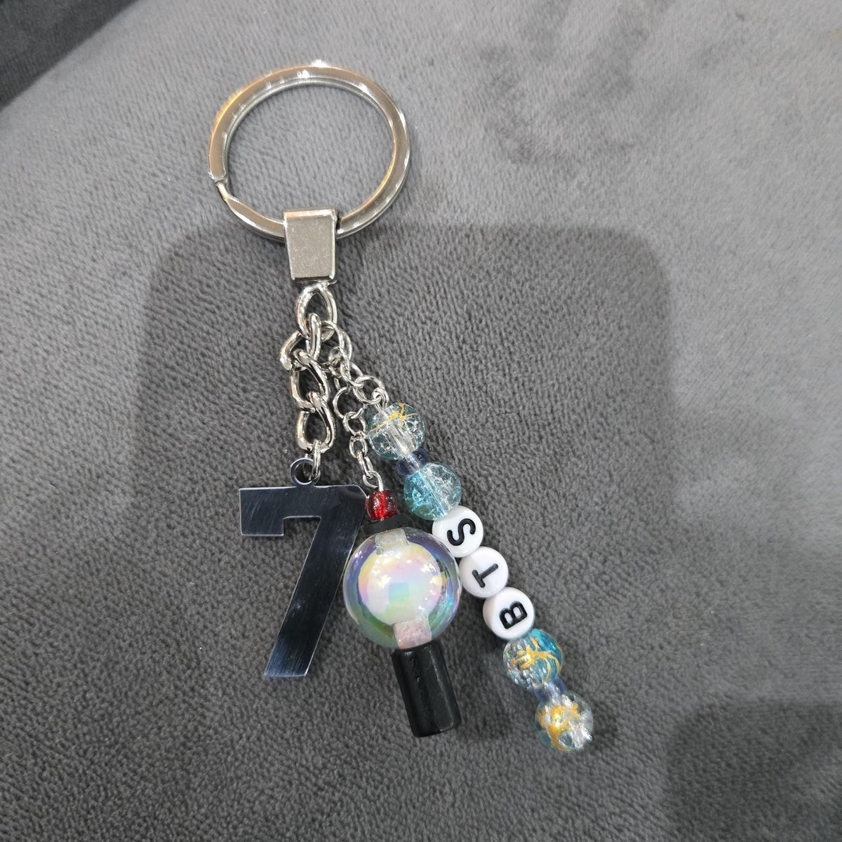 BTS inspired 7 keyring charm
