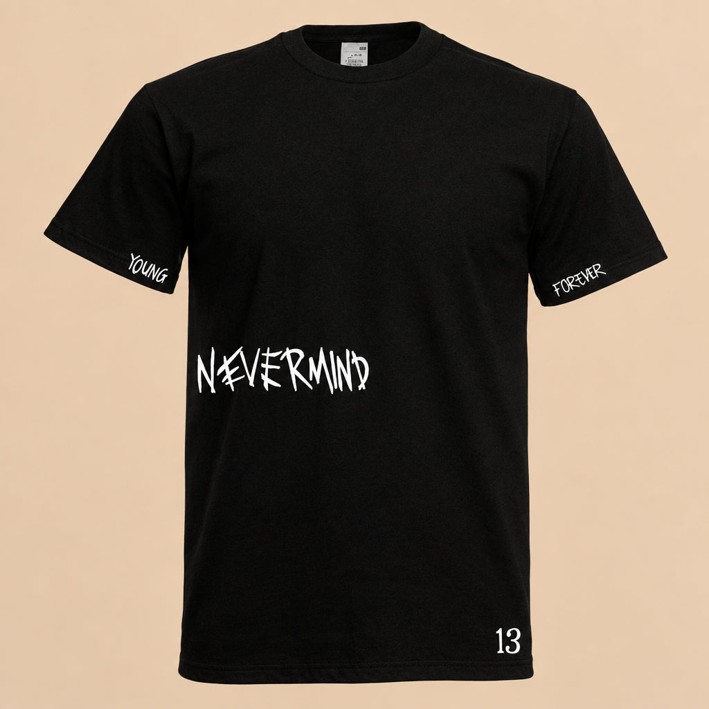 Jimin of BTS-Inspired “NEVERMIND” Black T-Shirt