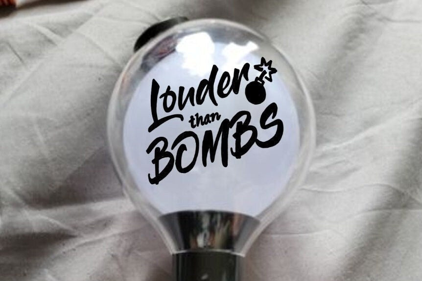 Louder than bombs sticker Euphoria / ARMY Bomb Decal