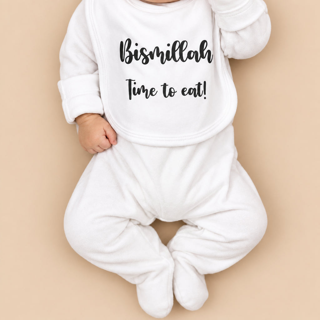 'Bismillah! Time to eat!' bib