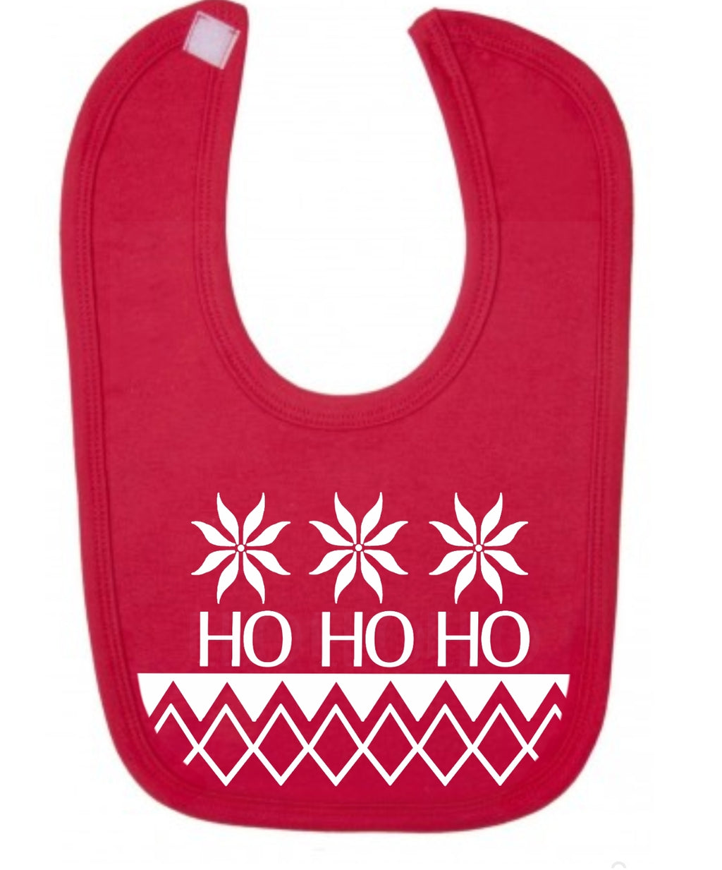 “Ho Ho Ho” Christmas Baby Bib