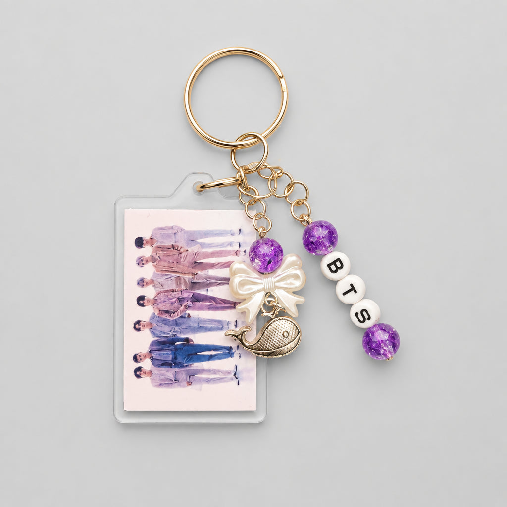 BTS inspired second edition keyring charm