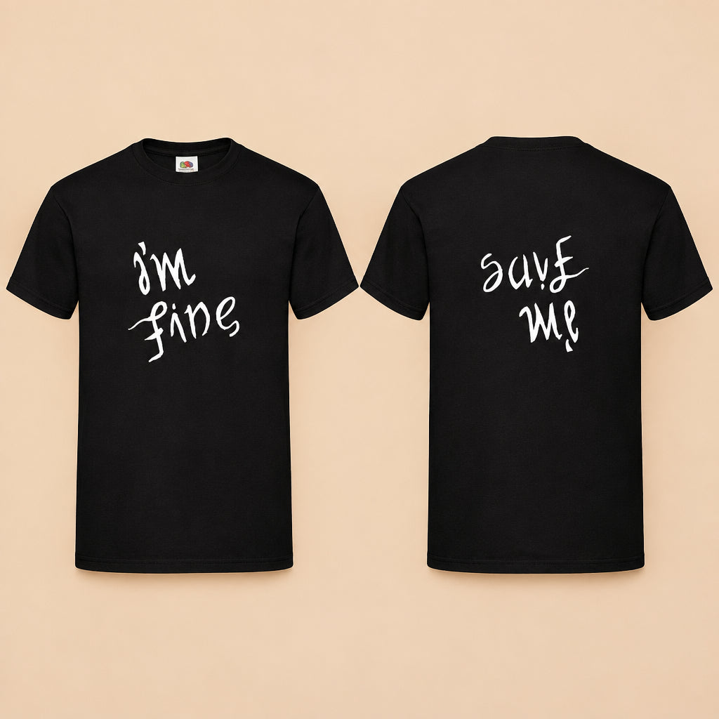 BTS-Inspired “I’m Fine / Save Me” Black T-Shirt