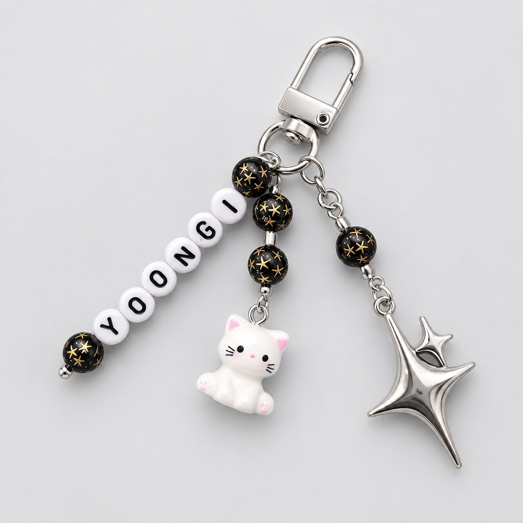 Yoongi of BTS edition keyring charm