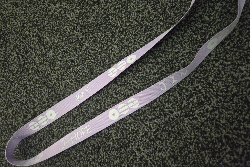 Arirang lightstick holder, lanyard BTS- purple and white