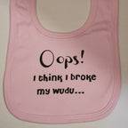 'Oops! I broke my wudu' bib