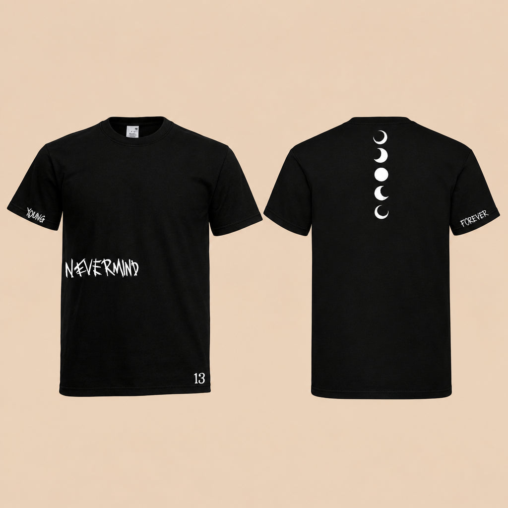Jimin of BTS-Inspired “NEVERMIND” Black T-Shirt
