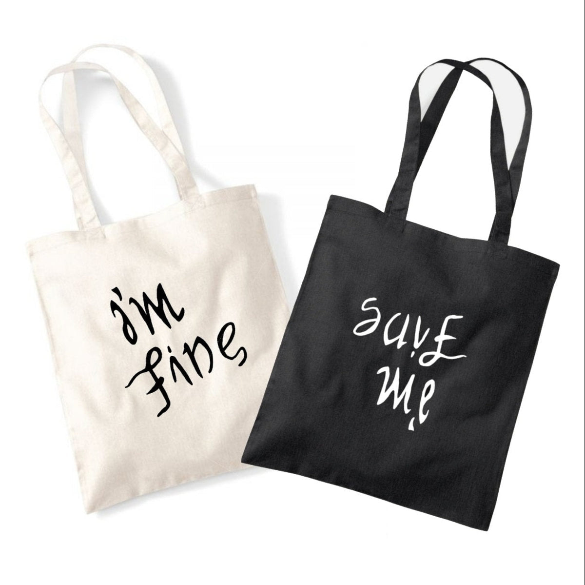 'I'm fine', 'save me' Tote bag