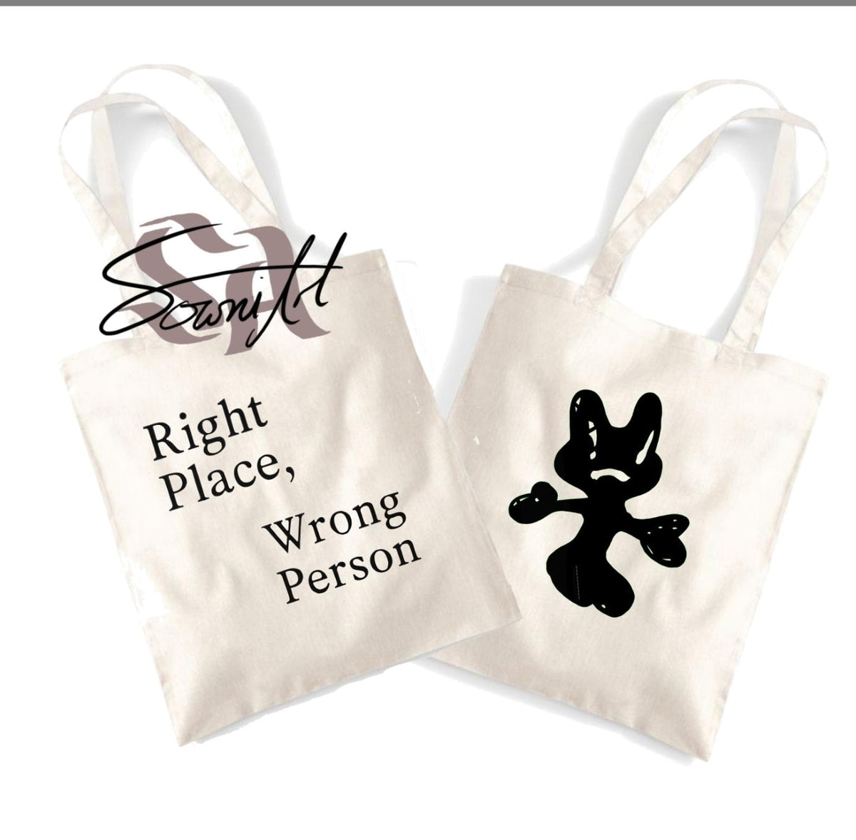 RM 'Right place, wrong person' tote bag