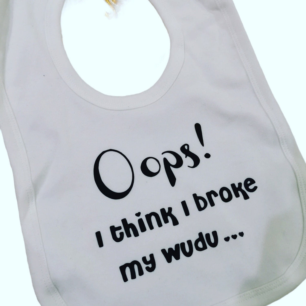 'Oops! I broke my wudu' bib